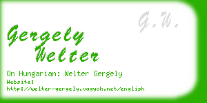 gergely welter business card